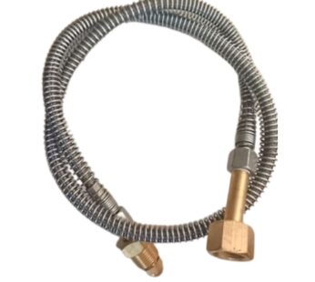 SS Braided High Pressure Teflon, Flexible Tail pipe with Spring for Oxygen Nrv Type (1 Mtr)